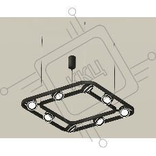 Светильник Ambrella light XB9182151/8 SBK/FR черный песок/белый матовый GX53 (C9182, N8434)