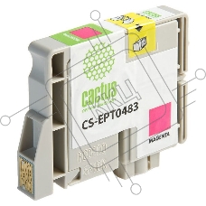 Картридж струйный Cactus CS-EPT0483 пурпурный (14,4 мл) для Epson Stylus Photo R200/R220/R300/R320/R340/RX500/RX600/RX620/RX640 Картридж струйный Cactus CS-EPT0483 пурпурный (14,4 мл) для Epson Stylus Photo R200/R220/R300/R320/R340/RX500/RX600/RX620/RX640