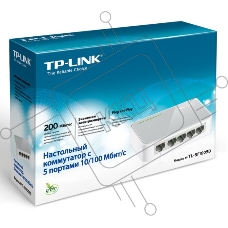 Коммутатор TP-Link SOHO TL-SF1005D Коммутатор 5-port 10/100M mini Desktop Switch, 5 10/100M RJ45 ports, Plastic case