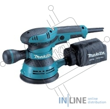 Шлифовальная машина Makita BO5041 ЭШМ,{300Вт,ф125мм,4000-12000об\м,ампл-2.8мм,1.4кг,кор,п\сборник,доп.рукоятка}