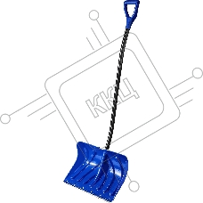 Лопата ЗУБР СИБИРЬ снеговая, пластиковая со стальной планкой, эргономичный алюминиевый черенок, V-ручка, 500 мм.