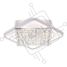 Управляемый светодиодный светильник с хрусталем Ambrella light FA124 WH белый 104W 510*510*110 (ПДУ РАДИО 2.4)