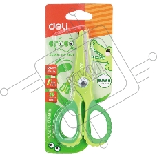 Ножницы Deli E6071 Croco детские 134мм сталь ассорти блистер