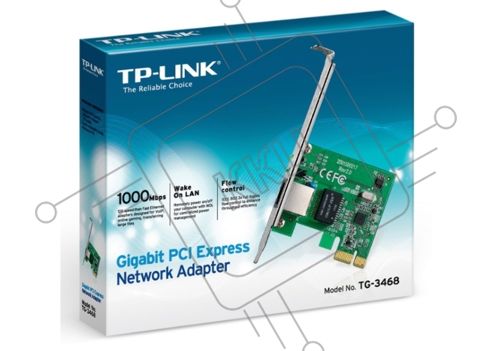 Сетевая карта TP-Link TG-3468 SOHO  32bit Gigabit PCIe, Realtek RTL8168B chipset