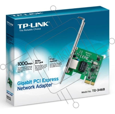Сетевая карта TP-Link TG-3468 SOHO  32bit Gigabit PCIe, Realtek RTL8168B chipset
