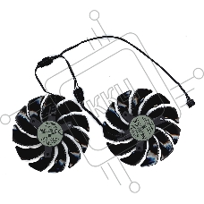 Вентилятор (кулер) для видеокарты Gigabyte RX 470, 570, 580, GTX 1060 88мм 4-pin двойной