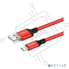 Кабель HOCO X14 красный/черный HC-62912 USB - microUSB, 2m, 1.7A, Нейлон
