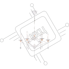 Светильник Ambrella light TR9596/6 WH белый E14/6 max 40W D660*880