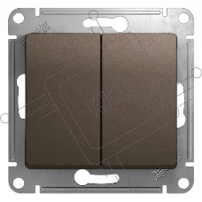Механизм выключателя 2-кл. СП GLOSSA 10А IP20 10AX шоколад SchE GSL000851
