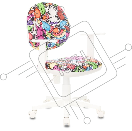 Кресло детское Бюрократ CH-W356AXSN мультиколор маскарад крестовина пластик пластик белый