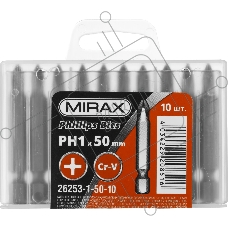 Биты MIRAX PH№1, тип хвостовика E 1/4