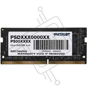 Модуль памяти SO-DIMM DDR 4 DIMM 16Gb PC25600, 3200Mhz, PATRIOT Signature (PSD416G32002S) (retail)
