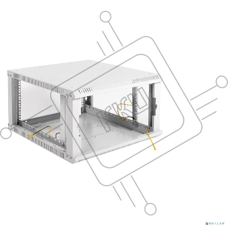 Шкаф телеком. настенный разборный 6U (600х520) дверь стекло (ШРН-Э-6.500) (1 коробка)
