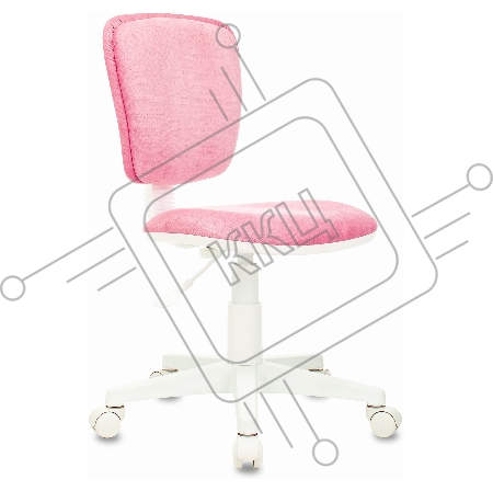 Кресло детское Бюрократ CH-W204NX розовый Velvet 36 крестовина пластик пластик белый