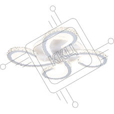 Потолочный светодиодный светильник Ambrella light FA1702/4 WH/CH белый/хром 121W 3000K-6400K 560*560*90 (ПДУ РАДИО 2.4G)