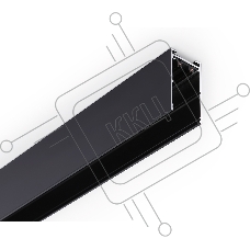 Шинопровод накладной Ambrella light GL1004 BK черный IP20 220V 2000*30.6*56