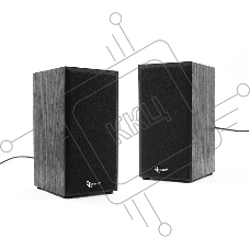 Колонки Gembird SPK-203, черный МДФ,2х3 Вт, регулятор громкости, USB