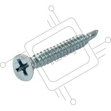 Саморез оконный KRANZ сверло, 3.9х32, белый цинк, короб (500 шт./уп.)