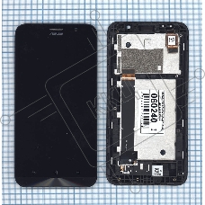 Дисплей для Asus ZenFone Go ZB551KL черный с рамкой