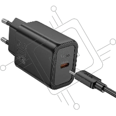 Сетевое зарядное устройство Hoco N60 Gentle 20W 3A (PD) черный