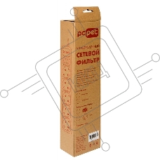 Сетевой фильтр PC Pet AP01006-E-GR 1.8м (5 розеток) серый