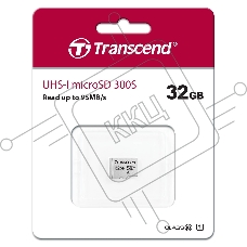 Флеш карта microSD 32Gb Transcend microSDHC Class 10 UHS-1 U1, (без адаптера), TLC