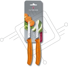 Набор ножей кухонных Victorinox Swiss Classic (6.7606.L119B) компл.:2шт оранжевый блистер Набор ножей кухонных Victorinox Swiss Classic (6.7606.L119B) компл.:2шт оранжевый блистер