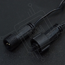 Гирлянда Нить 10м, свечение с динамикой, черный ПВХ, 230В, цвет RGB