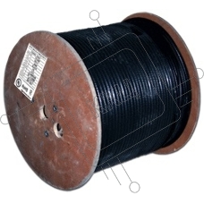 Кабель TWT коаксиальный RG11U 75 Ом, CCS, оплетка AL 96*0.16мм, PE, внешний, черный, 305 м