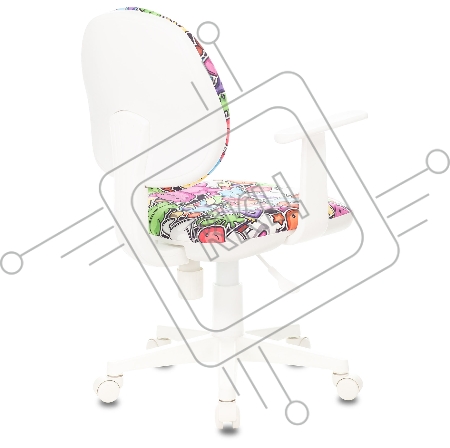 Кресло детское Бюрократ CH-W356AXSN мультиколор маскарад крестовина пластик пластик белый
