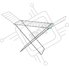 Сушилка для белья НИКА СБП1/С напольная 18м,серебро