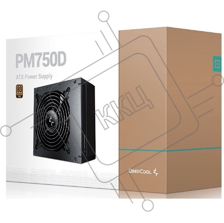 Блок питания Deepcool PM750D (R-PM750D-FA0B-EU), 750 Вт, ATX12V 2.4, активный PFC, вентилятор 120x120 мм, cертификат 80 PLUS Gold