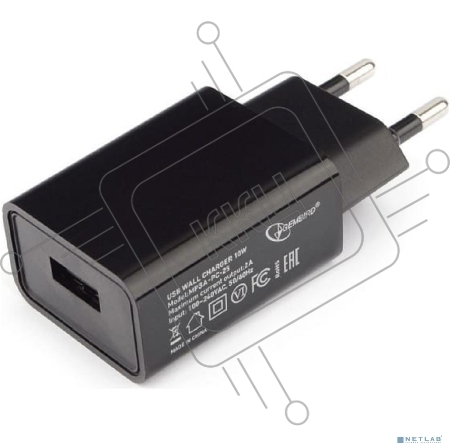 Адаптер питания Cablexpert MP3A-PC-25 100/220V - 5V USB 1 порт, 2A, черный