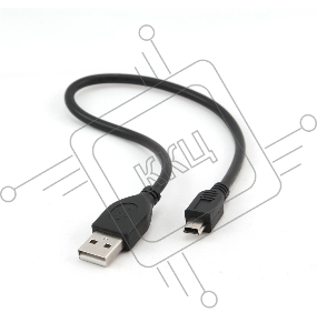 Кабель Gembird CCP-USB2-AM5P-1 USB 2.0 кабель PRO для соед. 0,3м AM/miniBM  позол.конт., черный 