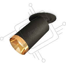 Светильник Ambrella Light XM6323204 SBK/PYG черный песок/золото желтое полированное MR16 GU5.3 (A2242, C6323, N6134)