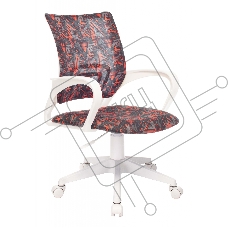 Кресло детское Бюрократ KD-W4 черный/красный красный кристалл крестовина пластик белый пластик белый