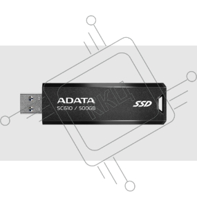 Внешний накопитель SSD ADATA 500Gb SC610 USB Type-A (550/500 Mb/s) metal case black (SC610-500G-CBK/RD)