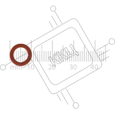 Уплотнитель сопла капучинатора 0R 0106 красный силикон