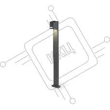 Светильник Ambrella light ST3752 GR серый IP54 GU10 max 35W 136*105*800