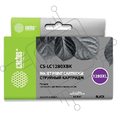 Картридж струйный Cactus CS-LC1280XBK черный (62 мл) для Brother MFC-J6510/6910DW