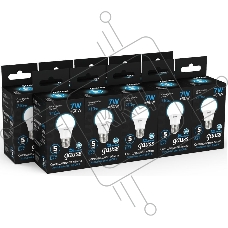 Лампа светодиодная Gauss 102502307 7Вт цок.:E27 груша 220B 6500K св.свеч.бел.хол. (упак.:10шт)