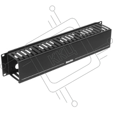 Кабельный организатор с пластиковыми кольцами Hyperline CM-2U-PL-DBL, двухсторонний, 19