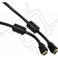 Кабель-соединительный аудио-видео Ningbo HDMI-5M-MG HDMI (m)/HDMI (m) 5м. феррит.кольца позолоченные контакты черный
