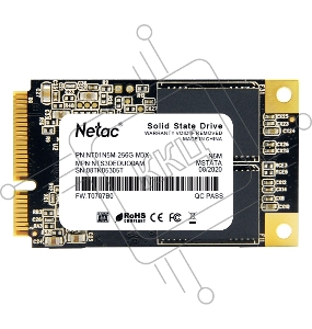 Накопитель SSD mSATA Netac 256Gb N5M Series <NT01N5M-256G-M3X> Retail (SATA3, up to 540/490MBs, 3D TLC)