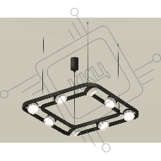 Светильник Ambrella light XB9182200/8 SBK/CL черный песок/прозрачный GX53 (C9182, N8480)