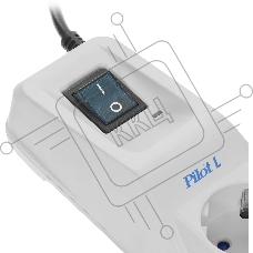 Сетевой фильтр Pilot L (GP) 173 5 м, 6 розеток, белый, коробка