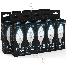 Лампа светодиодная Gauss 103101307 6.5Вт цок.:E14 свеча 220B 6500K св.свеч.бел.хол. (упак.:10шт)