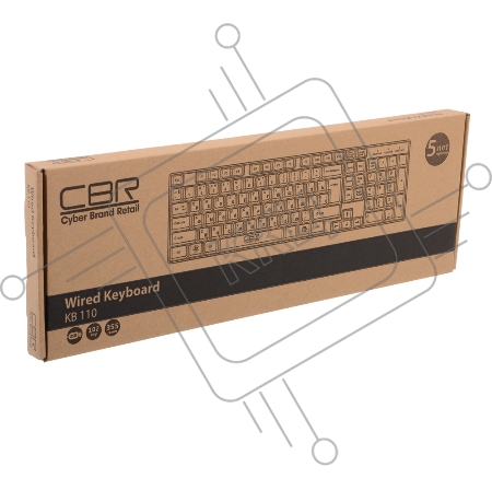 Клавиатура CBR KB 110 Black USB, Клавиатура офисн.,поверхность под карбон, переключение языка 1 кнопкой (софт)