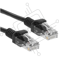 Патч-корд CCA light UTP Гарнизон PC-UTP-5e-3-BK кат.5e, 3м, литой, многожильный черный