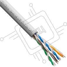 Кабель ExeGate Special UTP4-C5e-CCA-S24-IN-PVC-GY-305 UTP 4 пары кат.5e CCA, 0.48мм (24AWG), 305м, серый, PVC